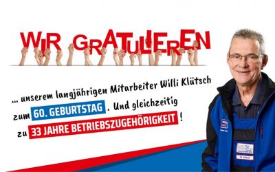 Herzlichen Glückwunsch, lieber Willi Klütsch!
